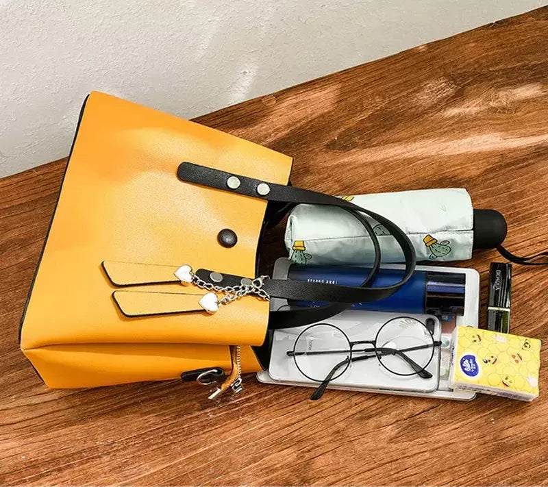 Stylish leather shoulder bag