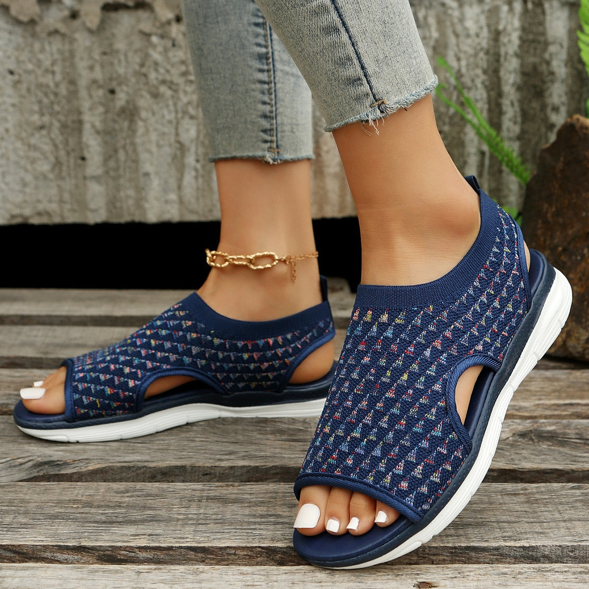 Last Day 49% OFF - Elastic slingback orthopedic sports sandals