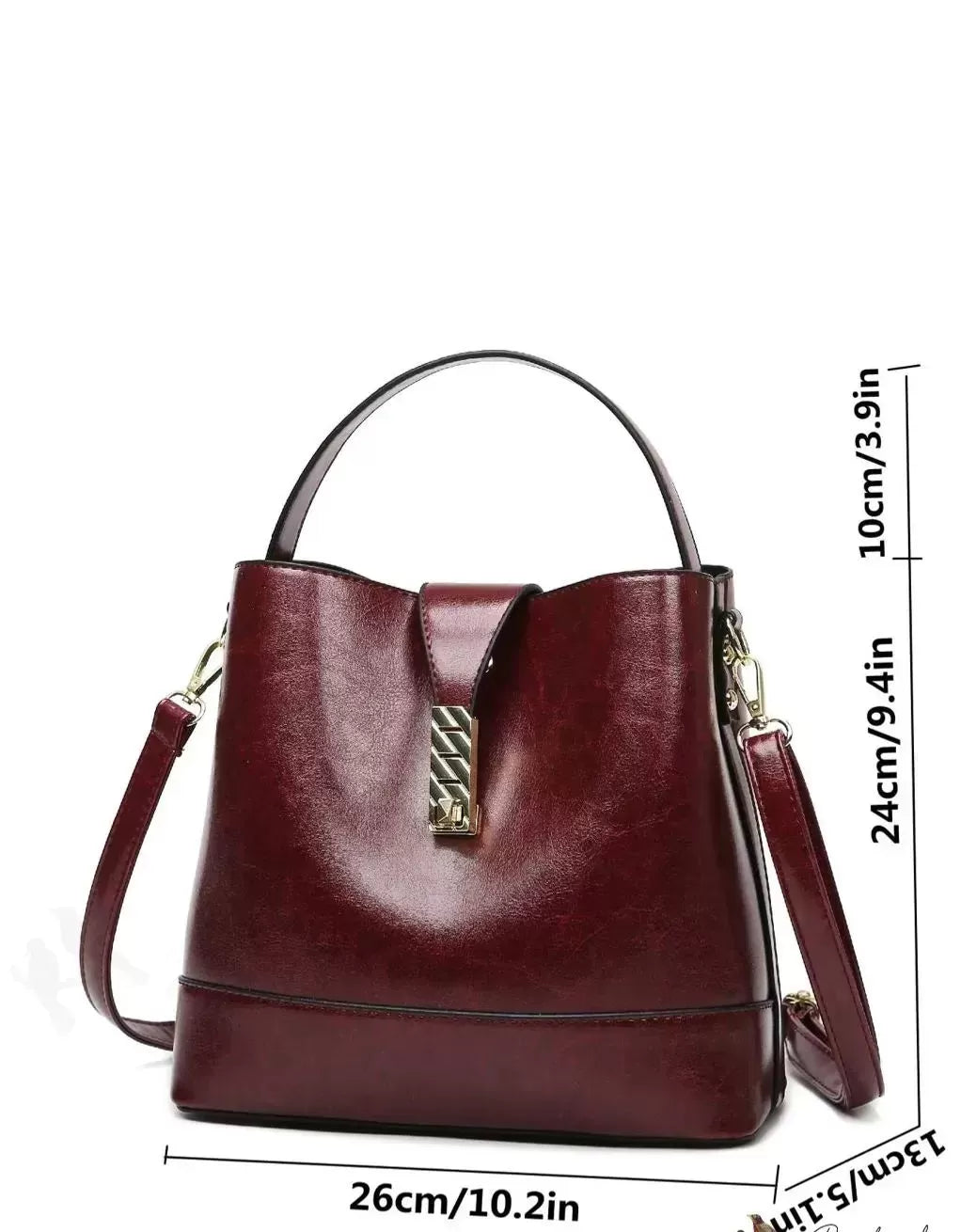 Sleek Snap Button Bucket Bag