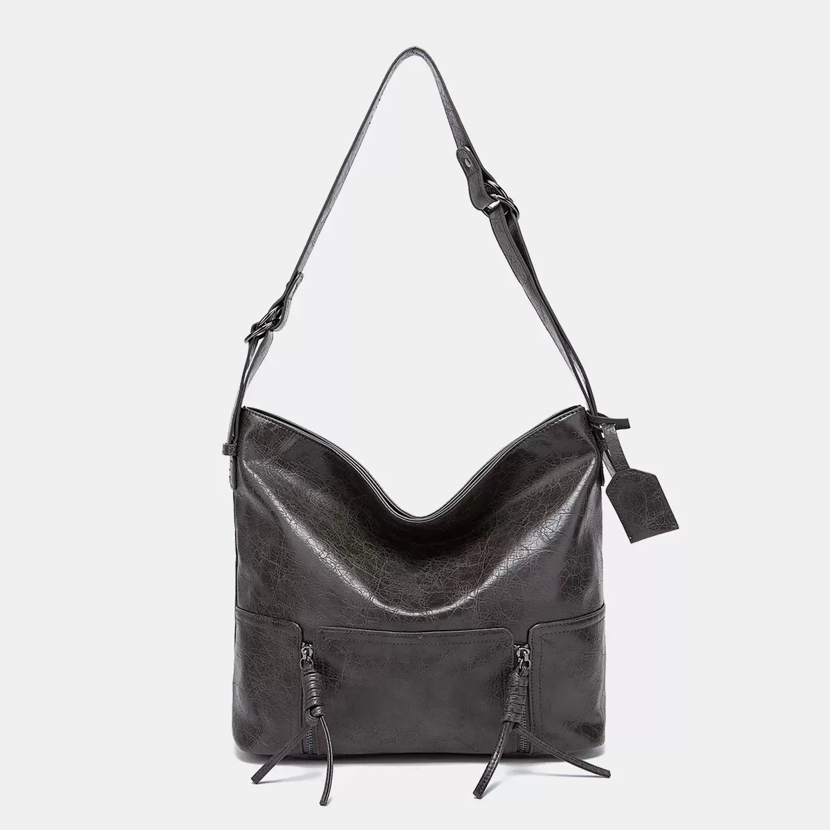 Retro versatile large capacity leather bag