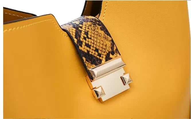 Stylish leather large tote bag