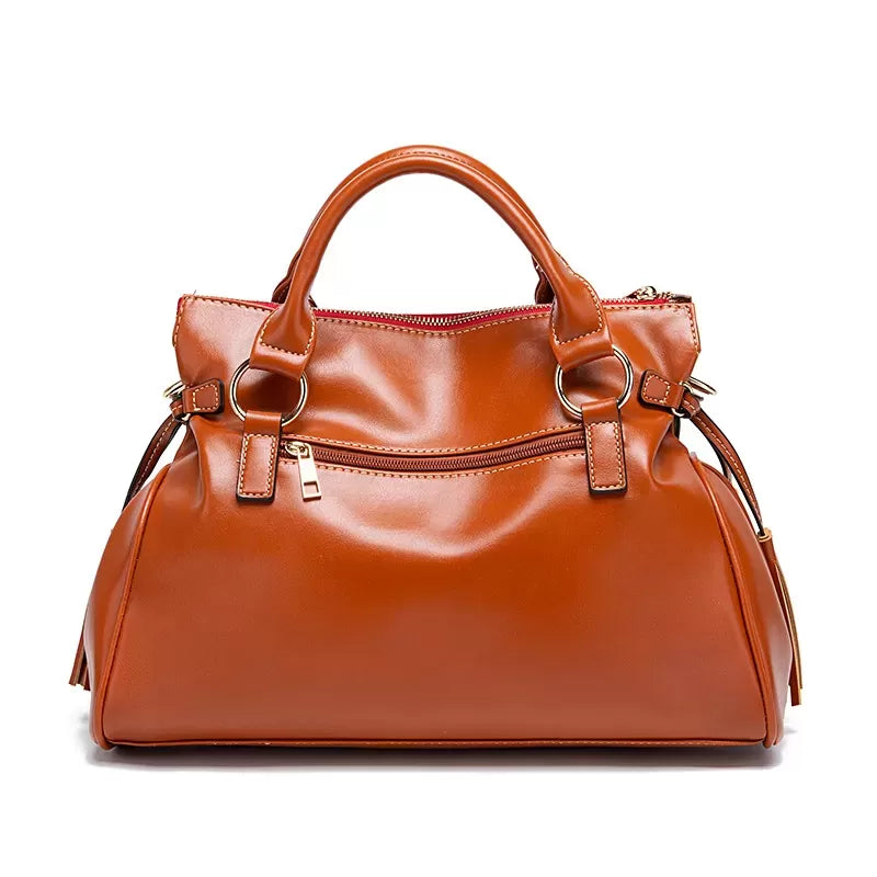 Satchel Handbag with Tassels