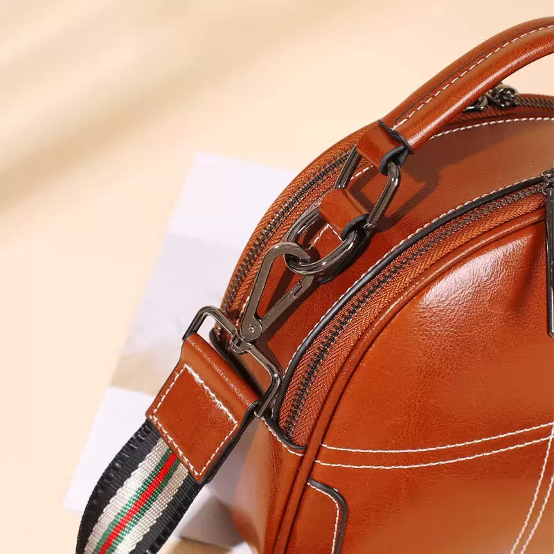 Natural cowhide fashion handbag