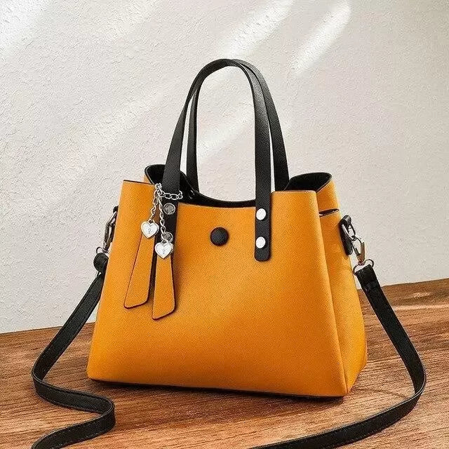 Stylish leather shoulder bag