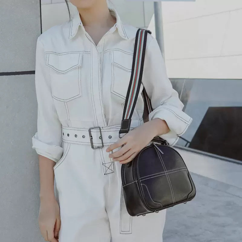 Natural cowhide fashion handbag