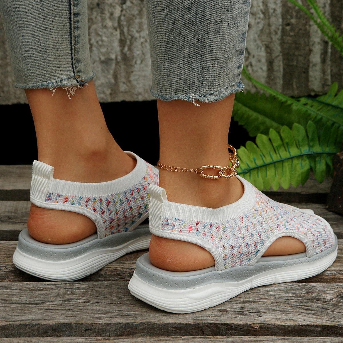 Last Day 49% OFF - Elastic slingback orthopedic sports sandals