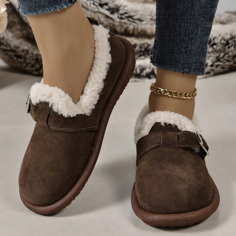 🔥Last day 49% OFF - Women's Plush Round Toe Slip-On Flats-Buy 2 Free Shipping
