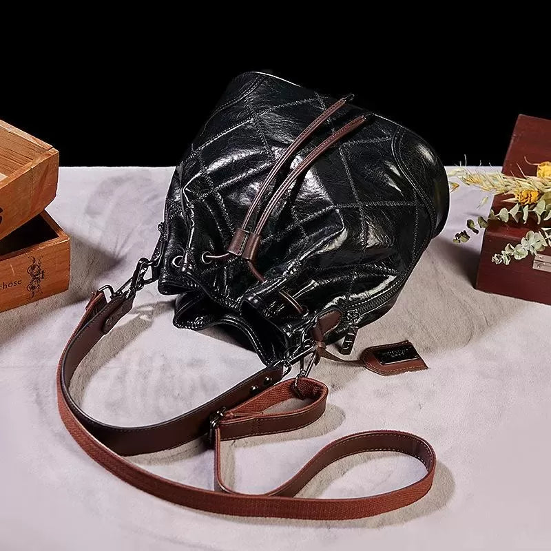 Retro fashion bucket bag
