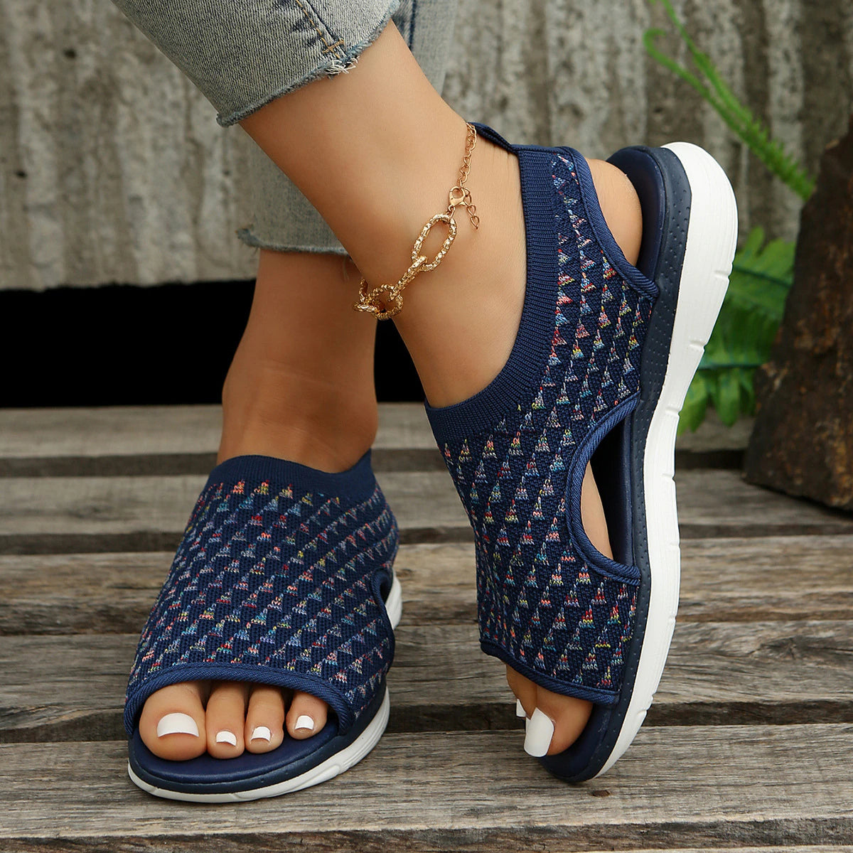 Last Day 49% OFF - Elastic slingback orthopedic sports sandals
