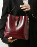 Sleek Snap Button Bucket Bag