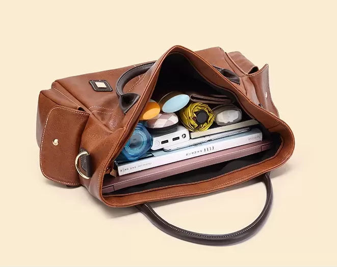 Vintage high-capacity tote bag