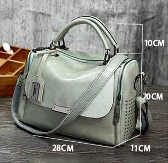 Vintage Boston Stud Patent Leather Bag