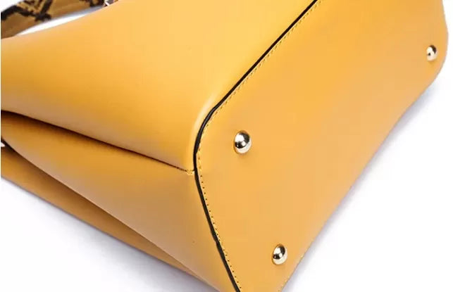 Stylish leather large tote bag