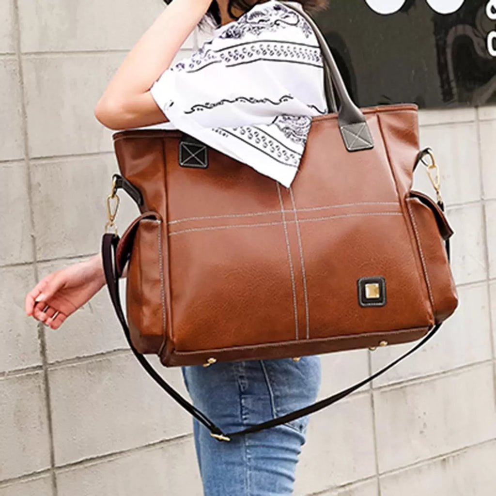 Vintage high-capacity tote bag