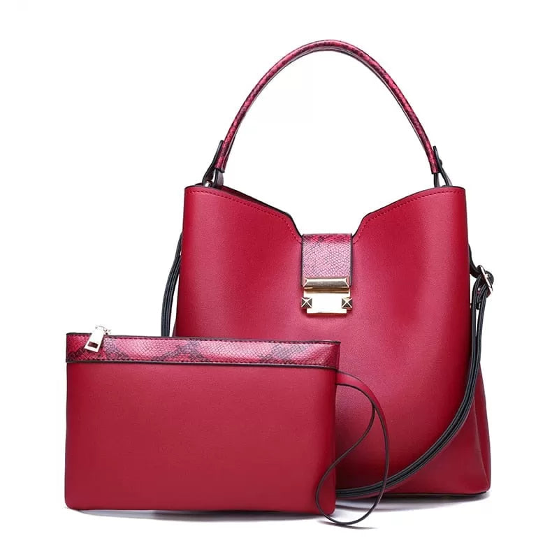 Stylish leather large tote bag