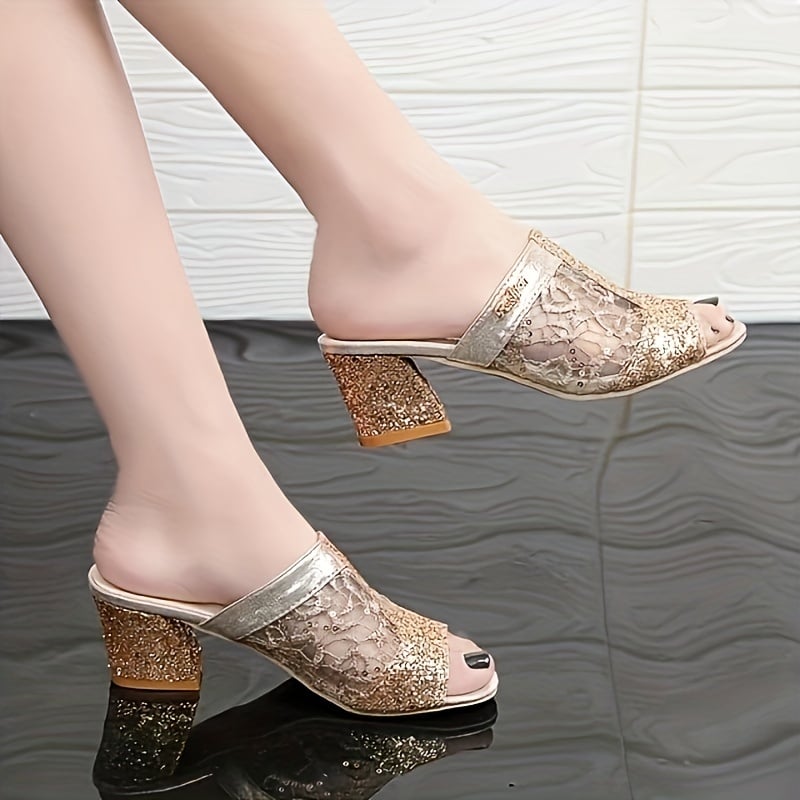 😍Last Day 49% OFF😍 - Women's Glitter Sequins Decor Sandals