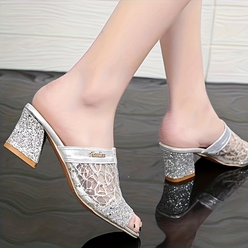 😍Last Day 49% OFF😍 - Women's Glitter Sequins Decor Sandals