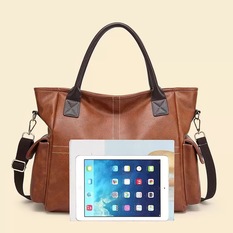 Vintage high-capacity tote bag
