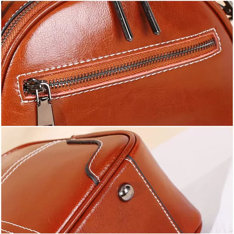 Natural cowhide fashion handbag