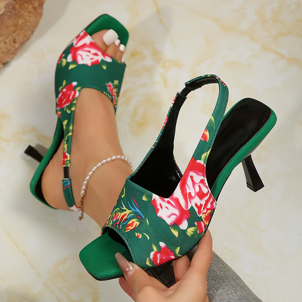 Summer high heel retro sandals
