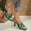Summer high heel retro sandals