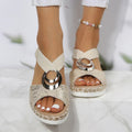 Women’s Snake Print Gladiator Wedges