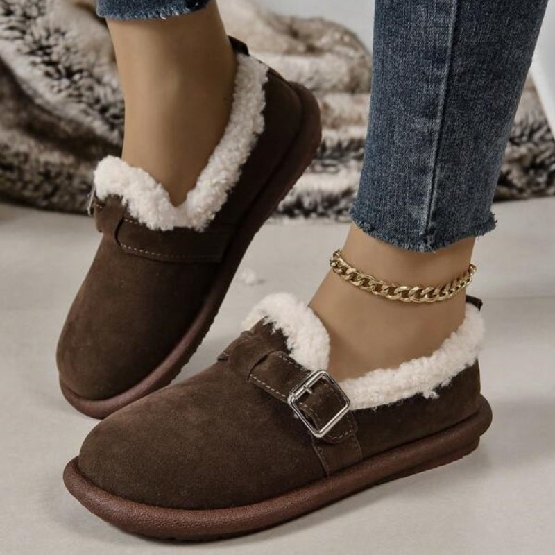 🔥Last day 49% OFF - Women's Plush Round Toe Slip-On Flats-Buy 2 Free Shipping