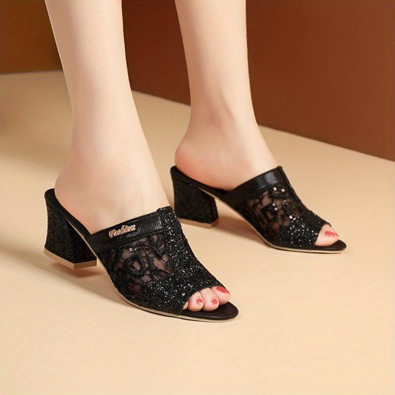 😍Last Day 49% OFF😍 - Women's Glitter Sequins Decor Sandals
