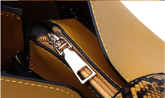 Stylish leather large tote bag