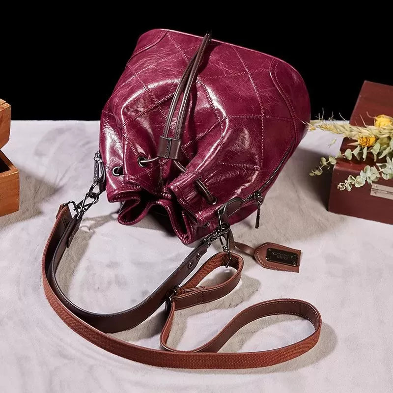 Retro fashion bucket bag