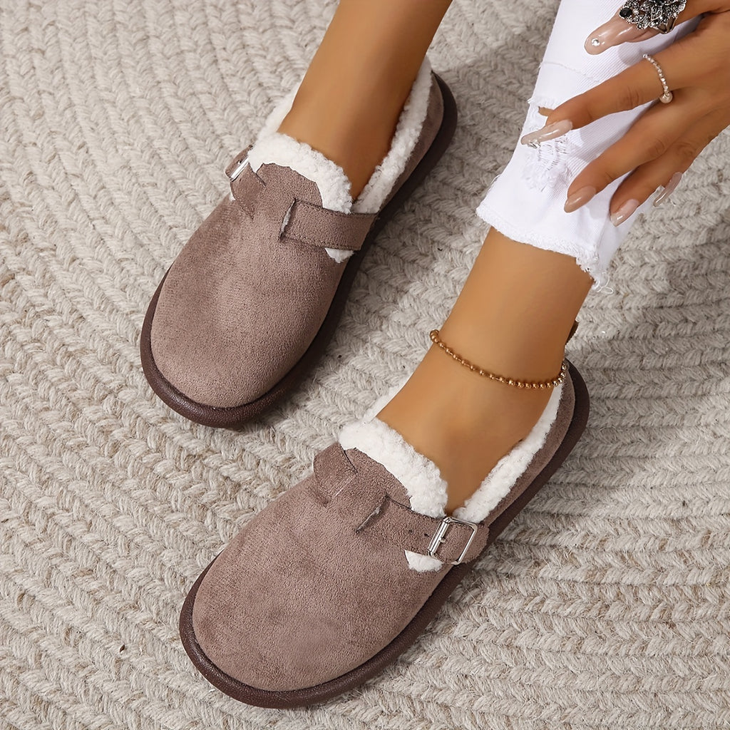 🔥Last day 49% OFF - Women's Plush Round Toe Slip-On Flats-Buy 2 Free Shipping