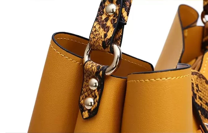 Stylish leather large tote bag