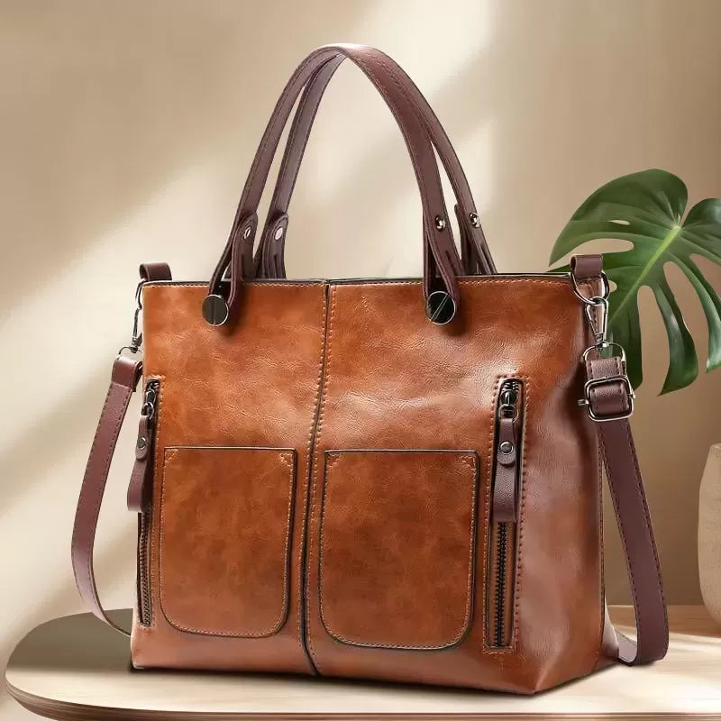 Ladies vintage leather shoulder bag