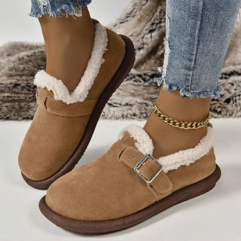🔥Last day 49% OFF - Women's Plush Round Toe Slip-On Flats-Buy 2 Free Shipping